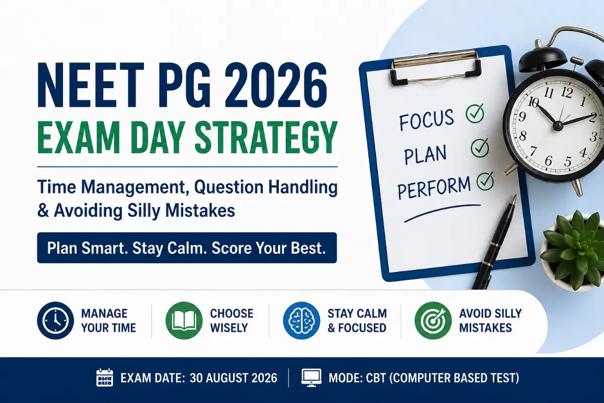 NEET PG 2026 Exam Day Strategy: Time Management, Question Handling & Avoiding Silly Mistakes