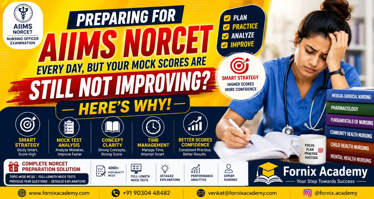 Preparing for AIIMS NORCET Every Day, But Your Mock Scores Are Still Not Improving? Here’s Why!