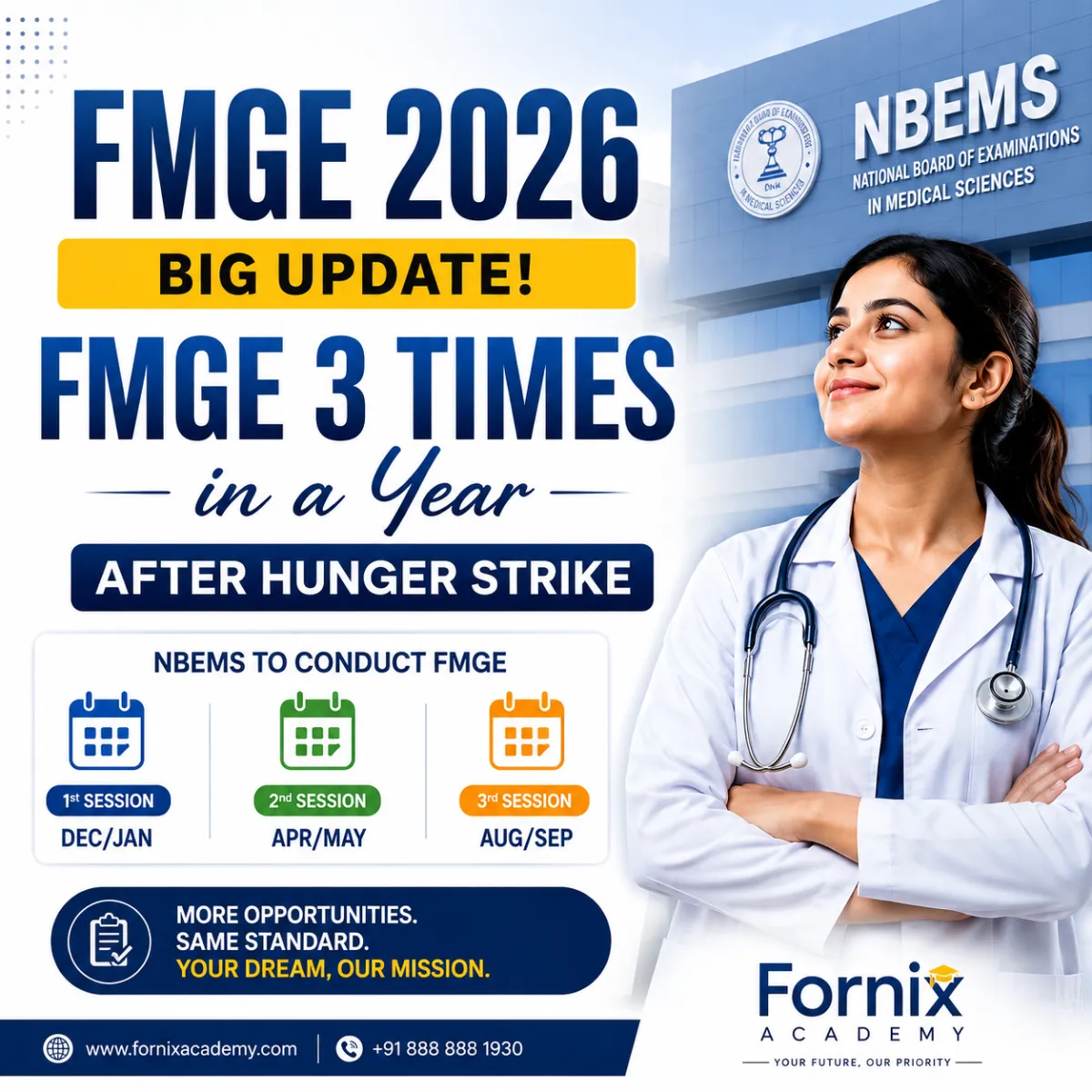 FMGE 2026: NBEMS Announces Additional Exam by October-End After Foreign Medical Graduates’ Protest