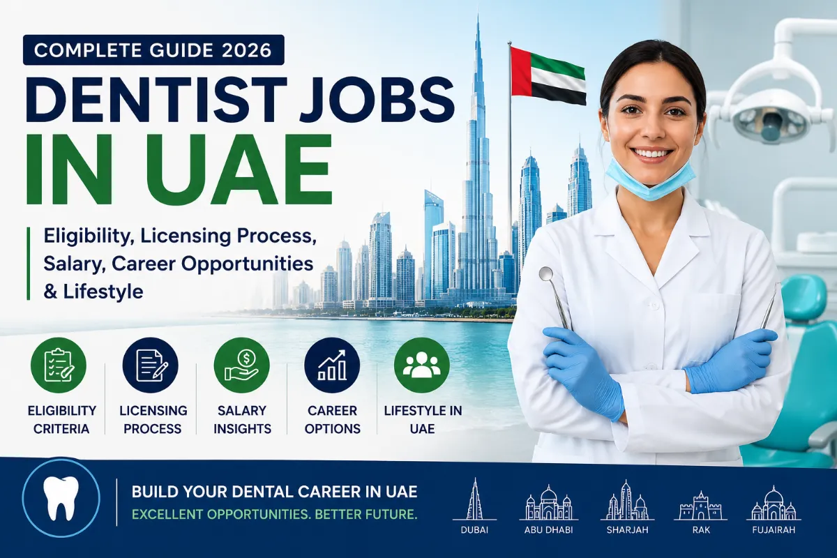 Dentist Jobs in UAE: Eligibility, Licensing Process, Salary, Career Opportunities & Lifestyle (2026 Complete Guide)