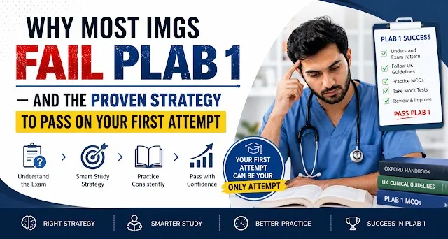Why Most IMGs Fail PLAB 1 — And the Proven Strategy to Pass on Your First Attempt.