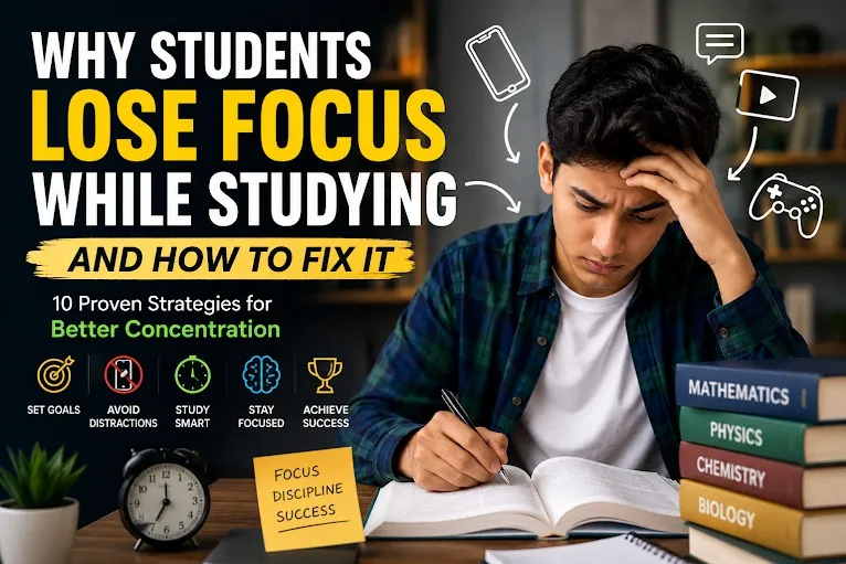 Why Students Lose Focus While Studying and How to Fix It: 10 Proven Strategies for Better Concentration