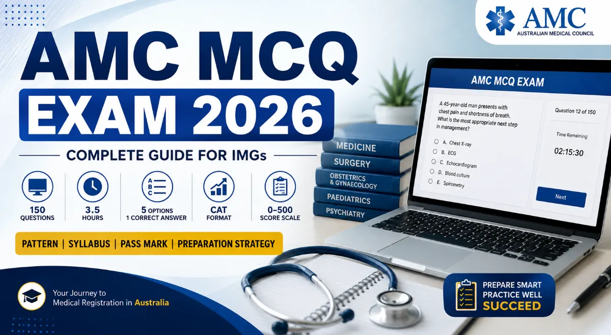 AMC MCQ Exam 2026: Complete Guide to Exam Pattern, Syllabus, Pass Mark & Preparation