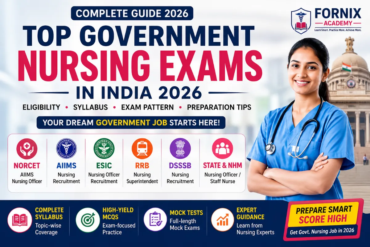 Top Government Nursing Exams 2026 in India – Complete List, Eligibility, Syllabus & Preparation Guide