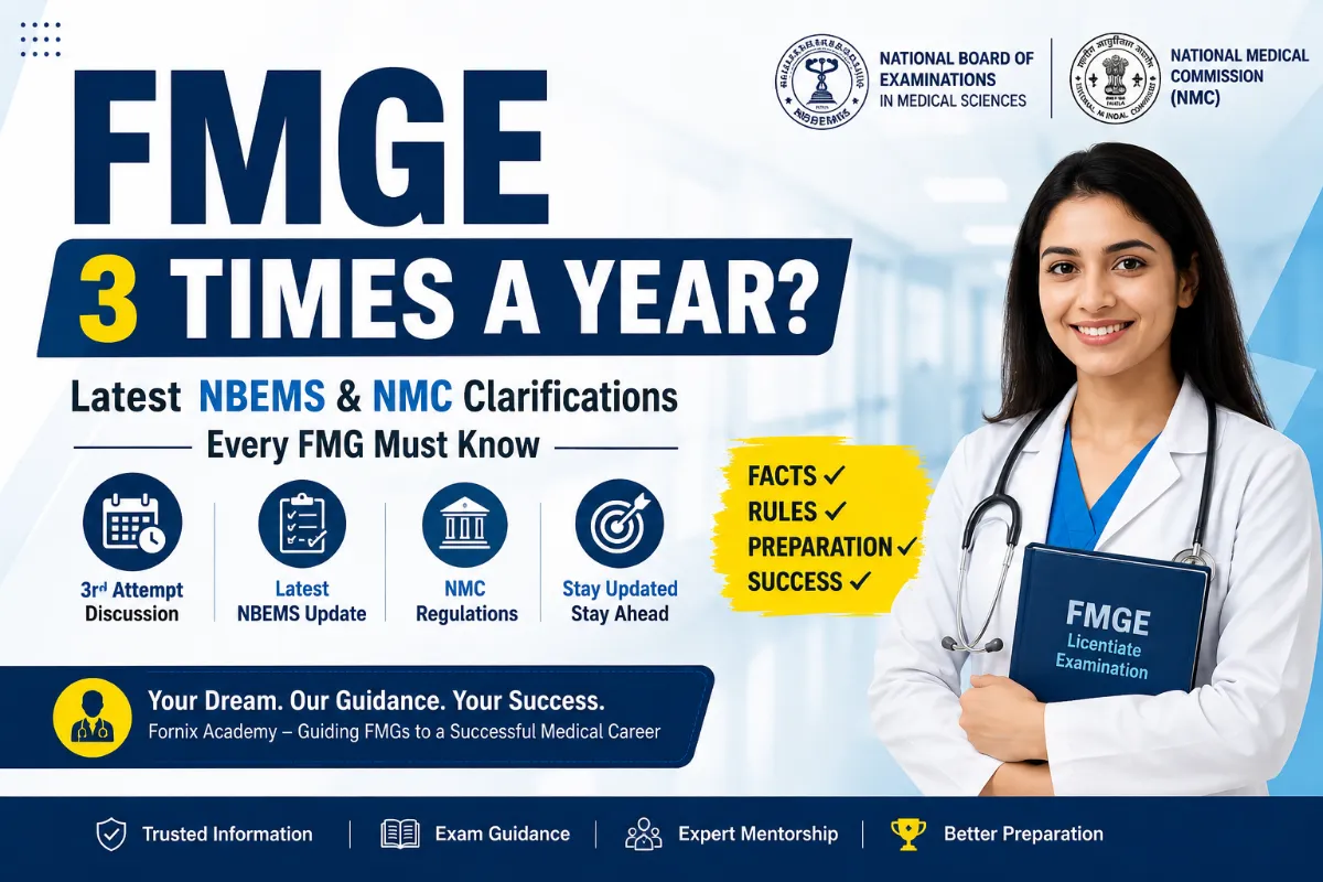 FMGE 3 Times a Year? Latest NBEMS & NMC Clarifications Every FMG Must Know